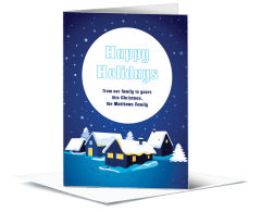 Midnight Blue Christmas Town Cards  5.50